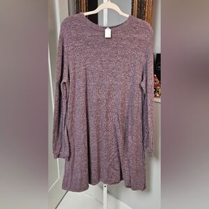 Tunic knit top w/pockets